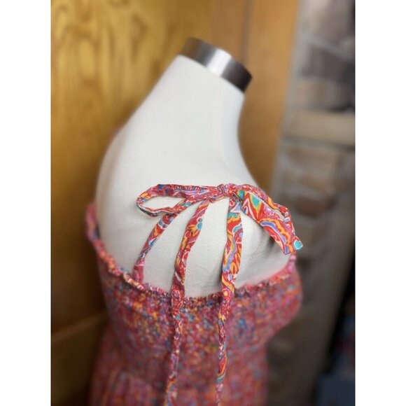 Vici Collection Colorful Paisley Print Smocked Maxi Dress Sz XL - Picture 8 of 13